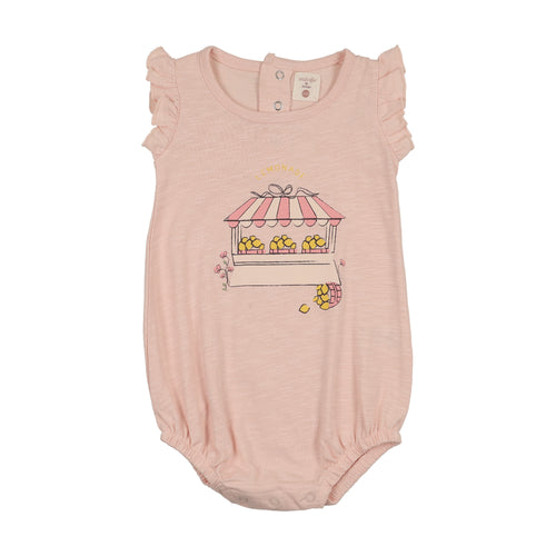 Lil Legs Lemon Romper Girl - Cloud Pink