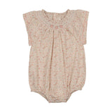 Lil Legs Sunny Blossom Flutter Romper - Bud Pink