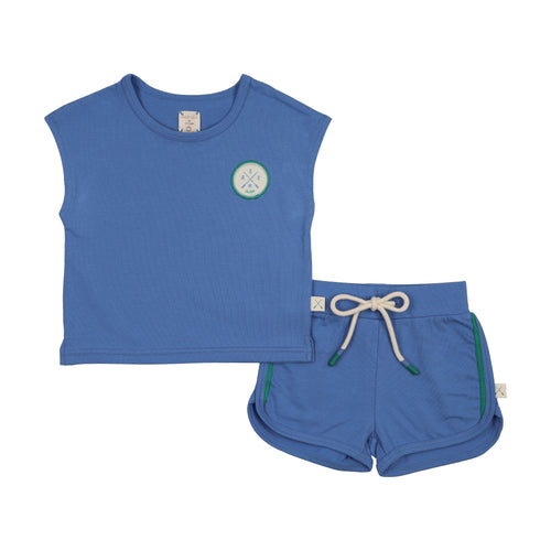 Lil Legs Boating Crew Boys Set - Fresh Blue