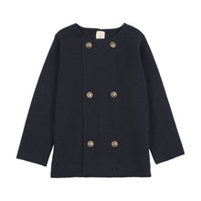 Load image into Gallery viewer, Lil Legs Double Breasted Knit Blazer - Navy
