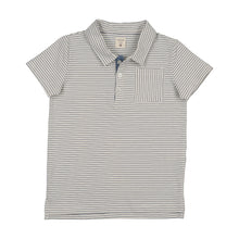 Load image into Gallery viewer, Lil Legs Denim City Stripe Polo - Blue Stripe