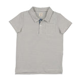 Lil Legs Denim City Stripe Polo - Blue Stripe