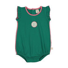 Load image into Gallery viewer, Lil Legs Boating Crew Girls Romper - Electric Green