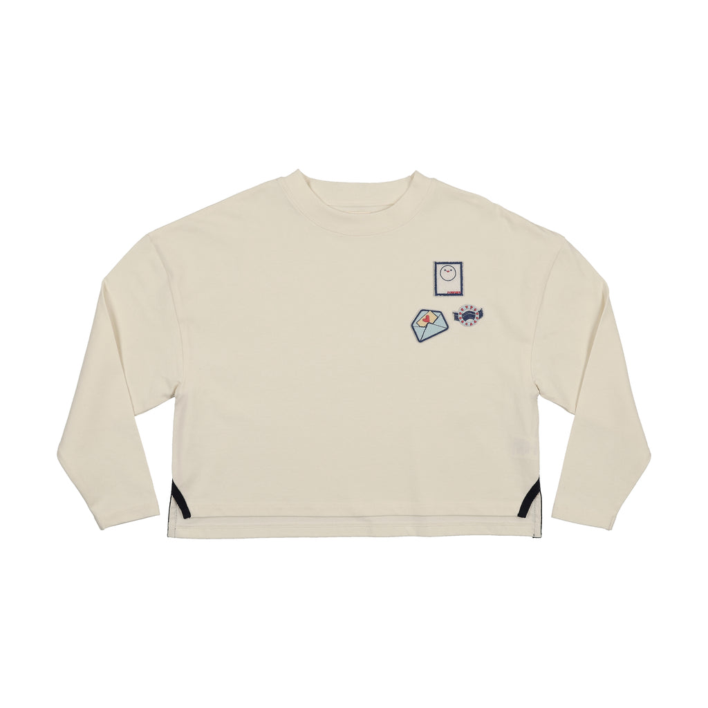 Lil Legs Cropped Tee - Cream
