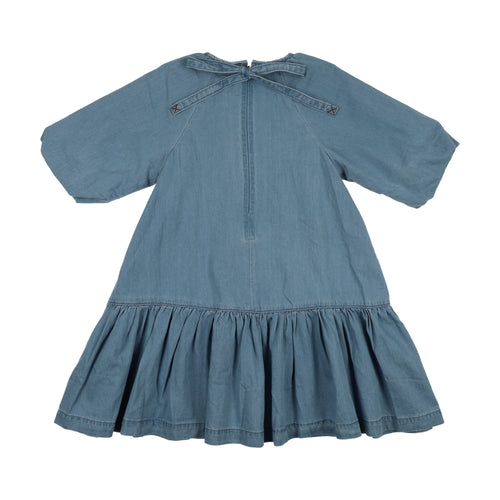 Lil Legs Denim Capsule Dress - Blue Tencel (3/4 Sleeve)