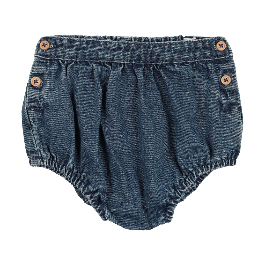 Lil Legs Button Bloomers - Blue Denim