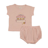 Lil Legs Lemon Toddler Set Girl - Cloud Pink