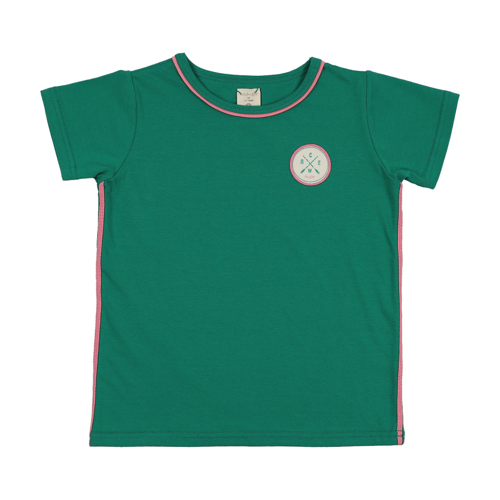 Lil Legs Boating Crew Girls Tee - Electric Green (Short Sleeve)