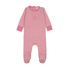 Load image into Gallery viewer, Lil Legs Striped Footie  &amp; Hat - Fresh Pink Stripe