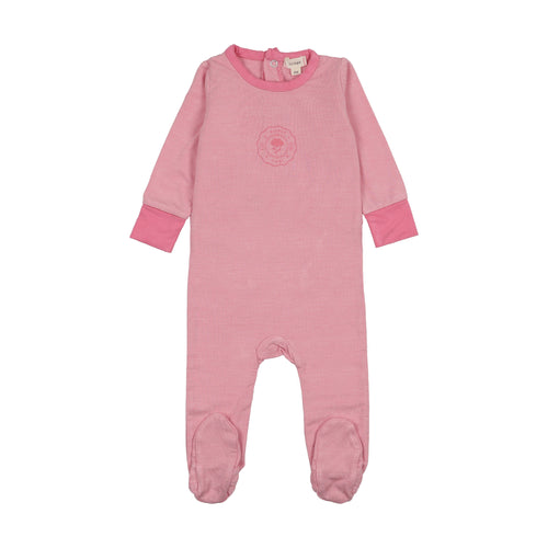 Lil Legs Striped Footie  & Hat - Fresh Pink Stripe