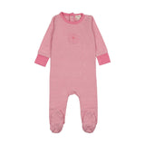 Lil Legs Striped Footie  & Hat - Fresh Pink Stripe