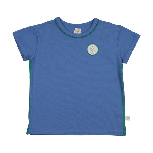 Lil Legs Boating Crew Patch Tee - Fresh Blue