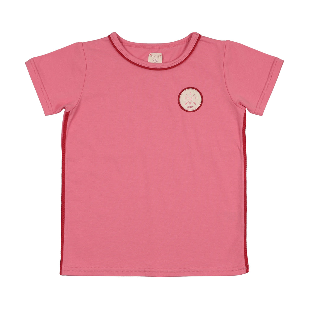 Lil Legs Boating Crew Girls Tee - Fresh Pink (Short Sleeve)