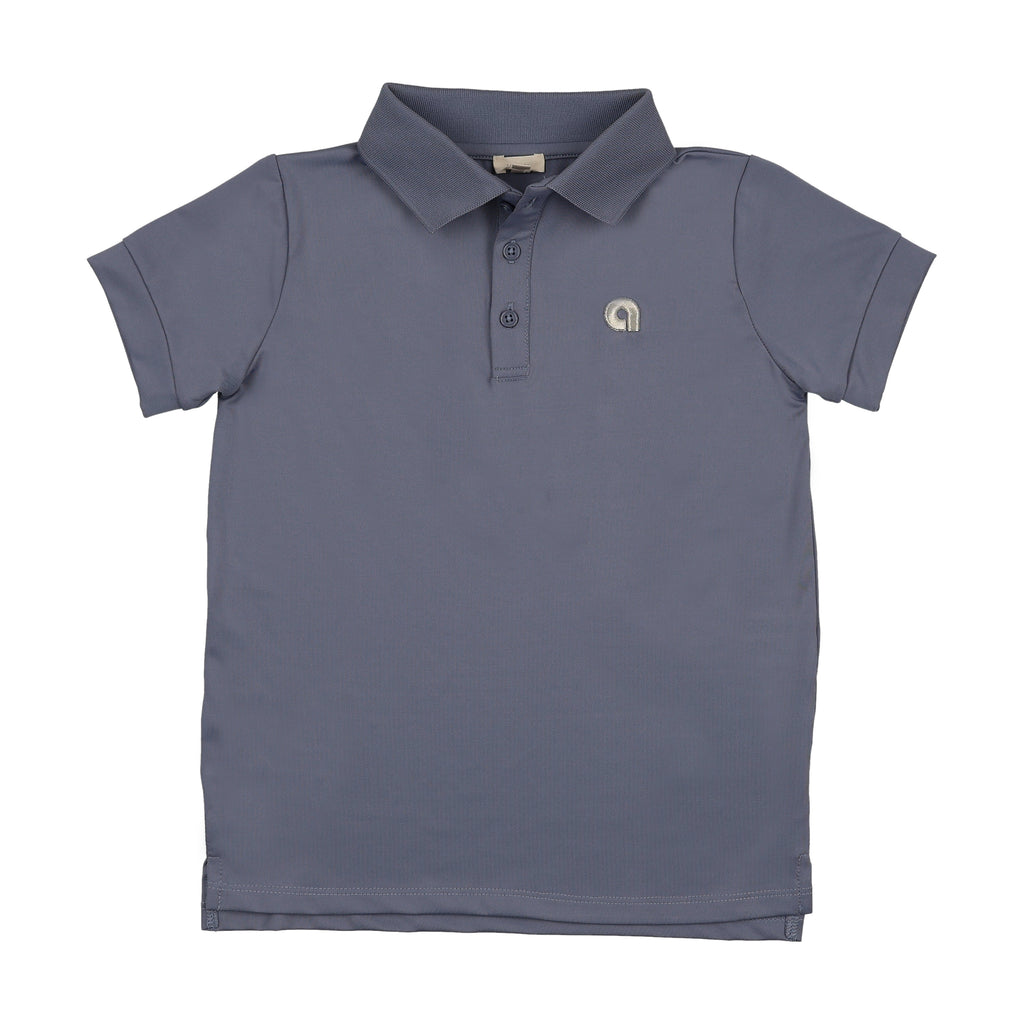 Lil Legs Sports Polo - Smokey Blue (Short Sleeve)