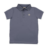 Lil Legs Sports Polo - Smokey Blue (Short Sleeve)