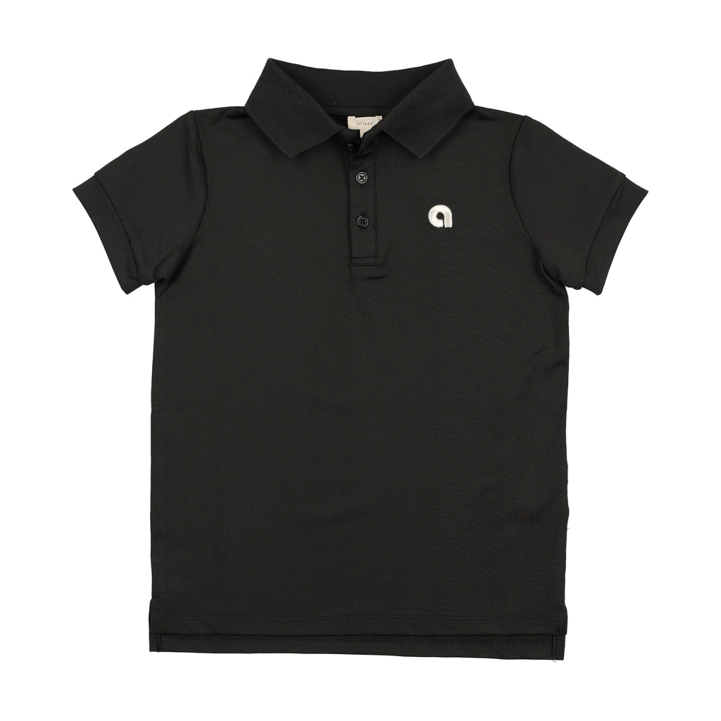 Lil Legs Sports Polo - Black (Short Sleeve)