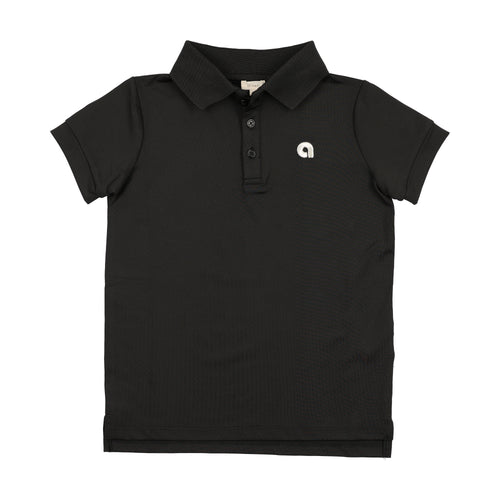 Lil Legs Sports Polo - Black (Short Sleeve)