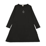 Lil Legs Crest Night Gown - Black