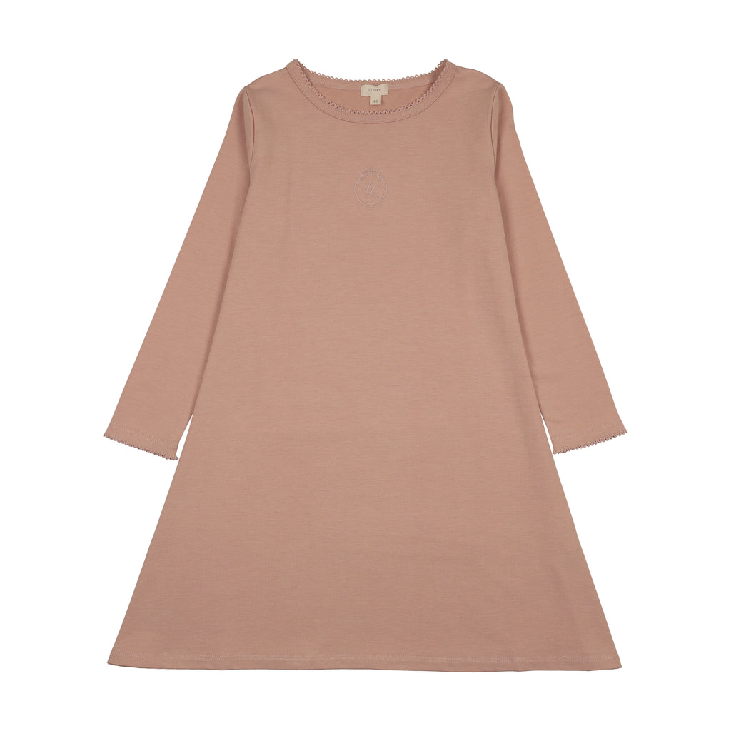 Lil Legs Crest Night Gown - Pink