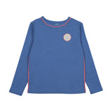 Lil Legs Boating Crew Girls Tee - Fresh Blue (Long Sleeve)