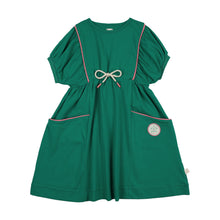 Load image into Gallery viewer, Lil Legs Boating Crew Dress - Electric Green (Short Sleeve)