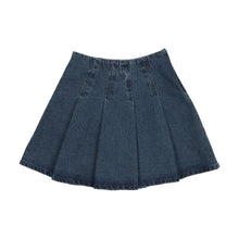 Load image into Gallery viewer, Lil Legs Pleated Denim Skirt - Blue Denim
