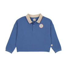 Load image into Gallery viewer, Lil Legs Boating Crew Patch Girls Polo - Fresh Blue