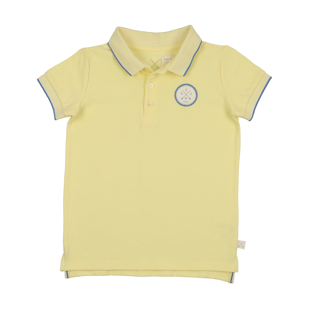 Lil Legs Boating Crew Short Sleeve Polo - Yellow