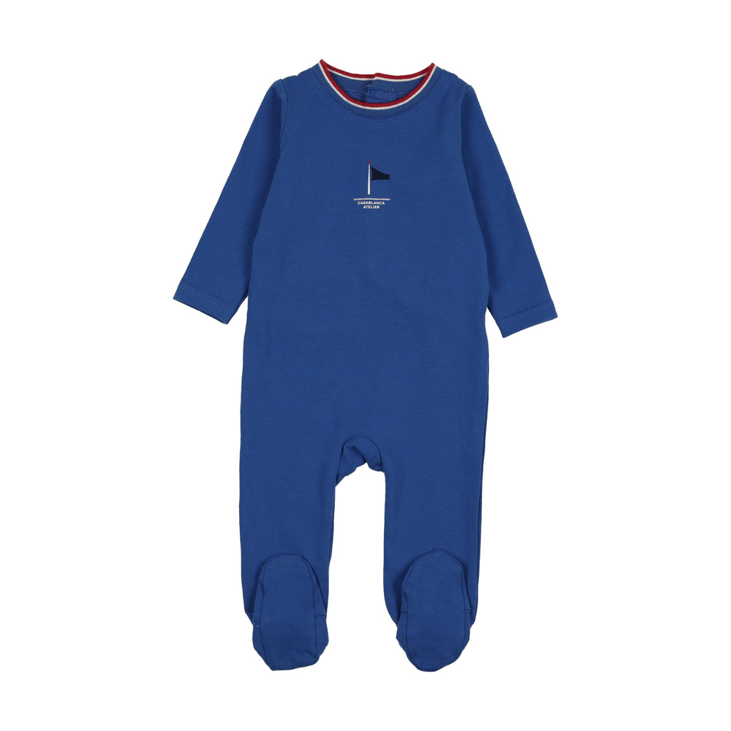 Lil Legs Outer Field Boys Footie & Hat - Electric Blue