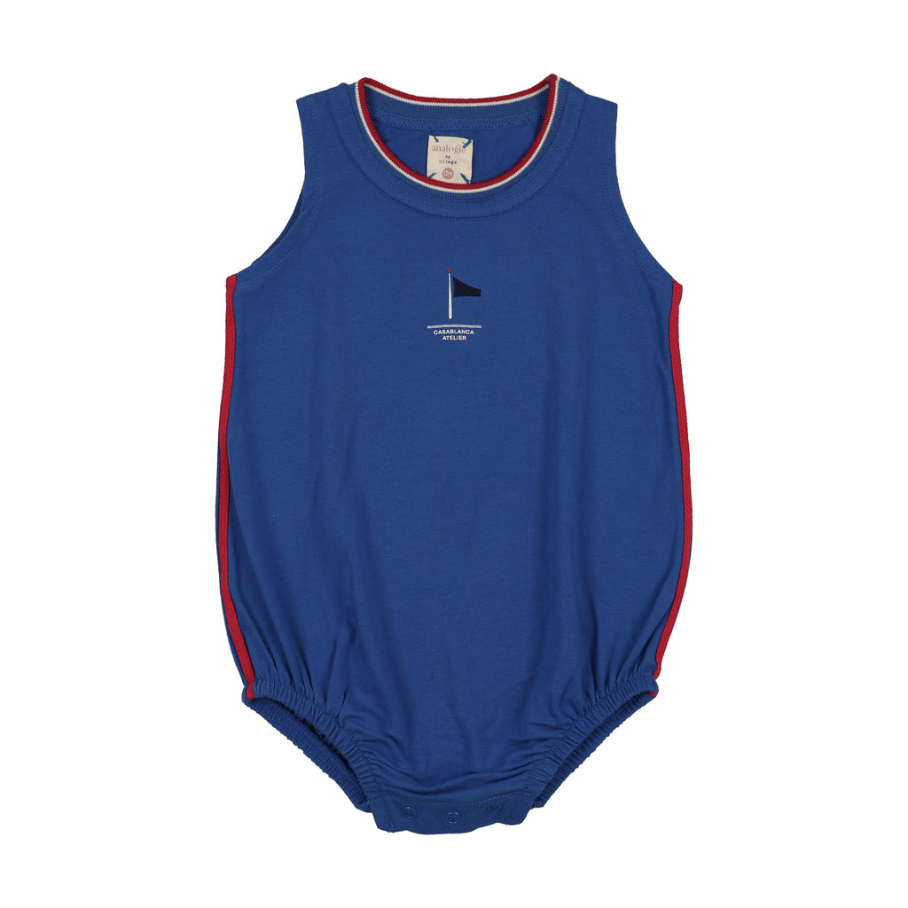 Lil Legs Outer Field Boys Romper - Electric Blue