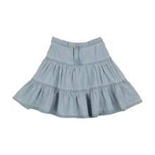 Load image into Gallery viewer, Lil Legs Denim Tiered Skirt - Light Wash