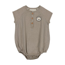 Load image into Gallery viewer, Lil Legs Dainty Denim Boys Romper - Natural Stripe