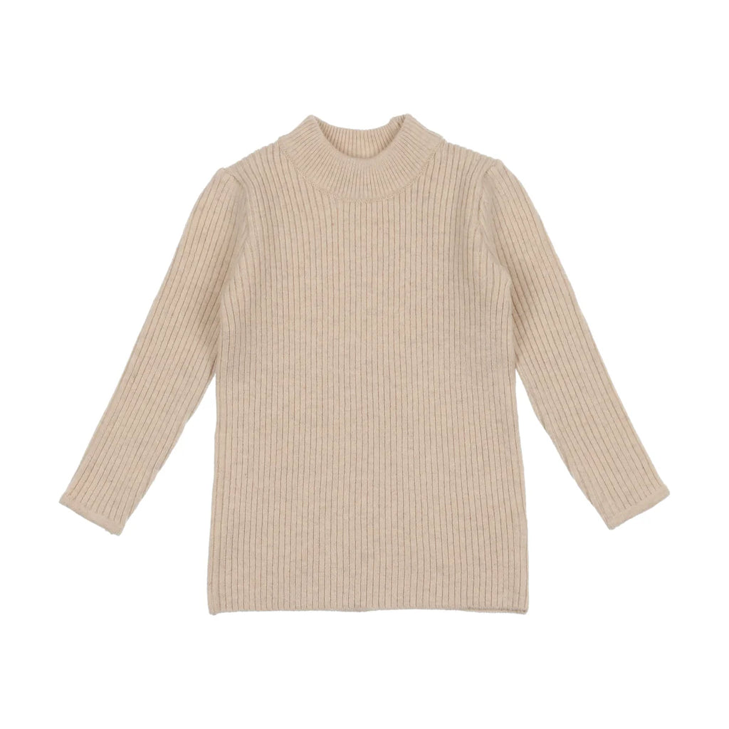 Lil Legs Knit Mockneck - Ecru