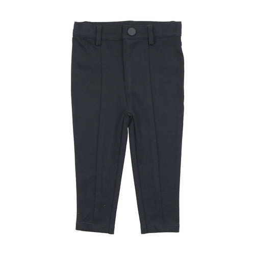 Lil Legs Knit Pants With Seam - Navy