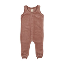 Load image into Gallery viewer, Lil legs Velour Overalls -Mulberry