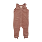 Lil legs Velour Overalls -Mulberry