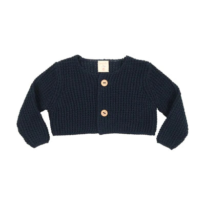 Analogie Waffle Knit Shrug - Navy