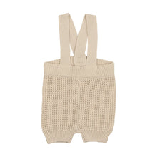 Load image into Gallery viewer, Analogie Short Knit Waffle Overalls - Natural