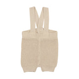 Analogie Short Knit Waffle Overalls - Natural
