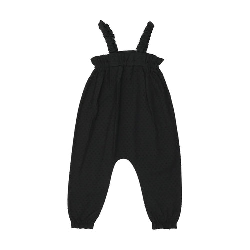 Lil Legs Girls Long Bubble Romper - Black