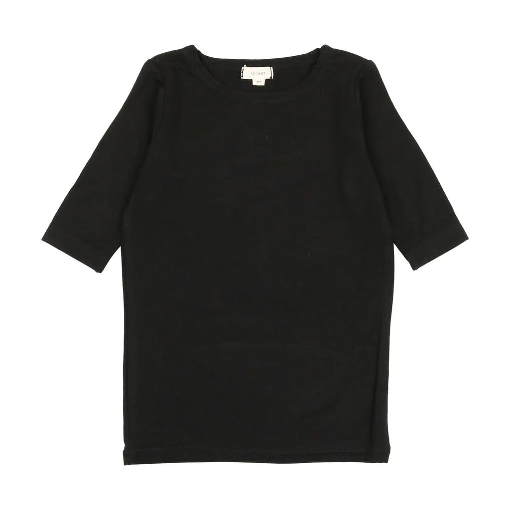 Lil Legs Bamboo Tee Three Quarter Sleeve - Black