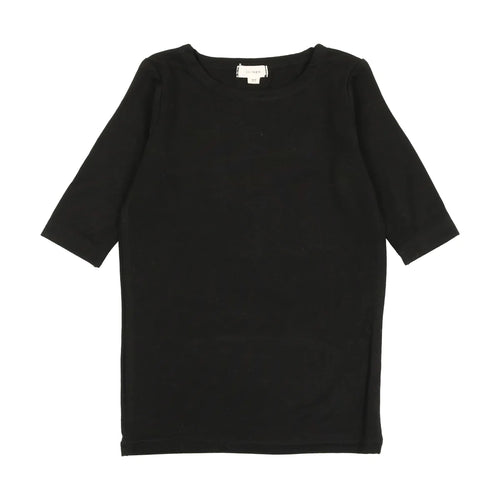 Lil Legs Bamboo Tee Three Quarter Sleeve - Black