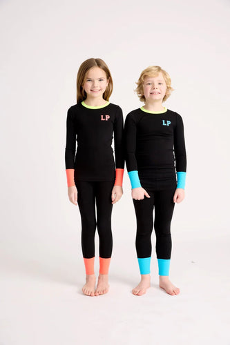 Parni PJ68 Varsity Neon Pajamas - Black/Blue