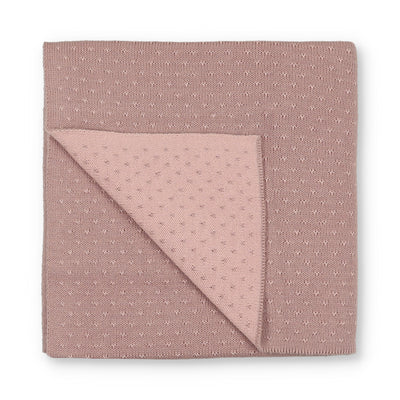 Little Fawn V Print Knit Blanket - Pink