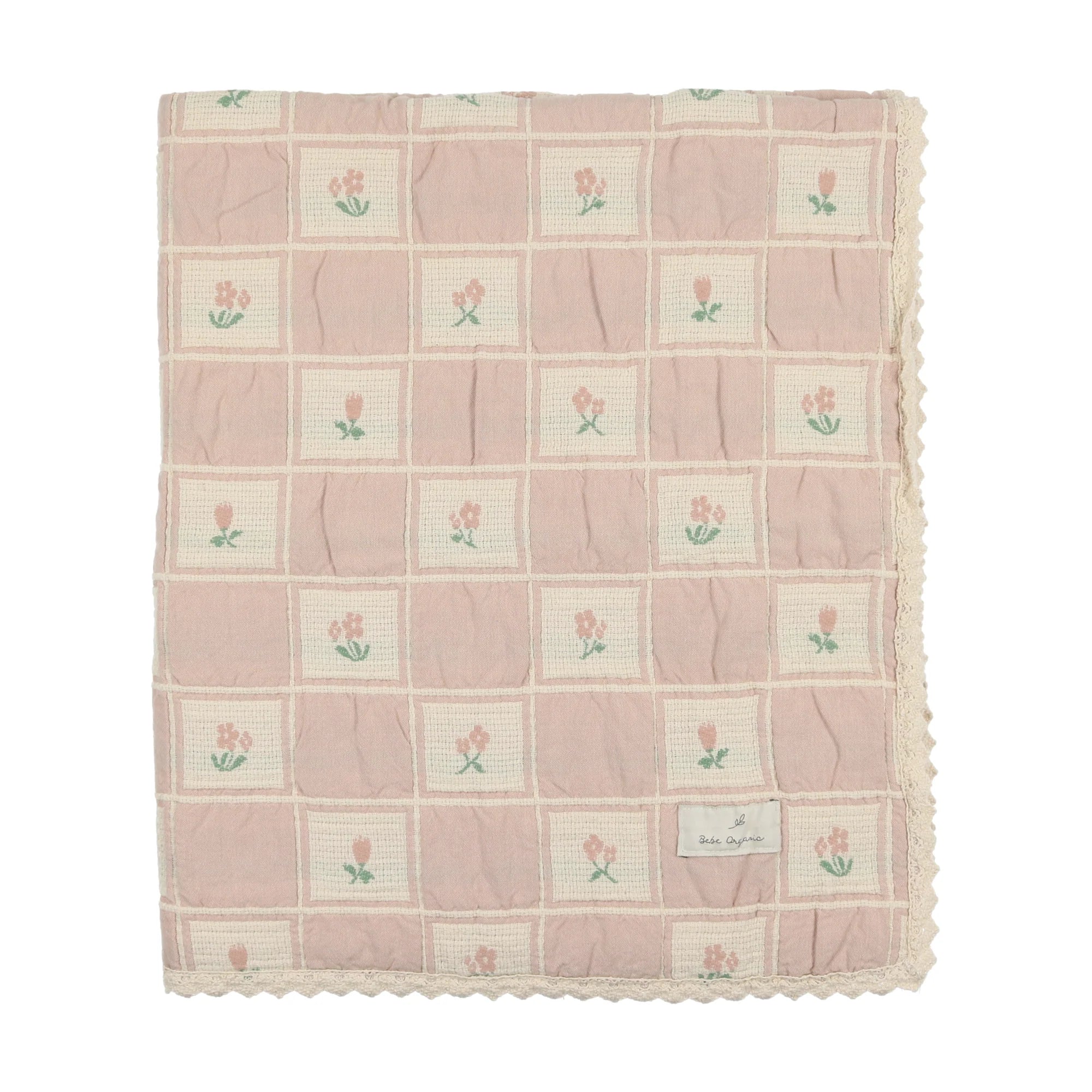 Bebe Organic Daisy Blanket - Mauve Pink – Moonlight Bebe Organic Daisy Blanket - Mauve Pink – Moonlight