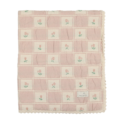 Bebe Organic Daisy Blanket - Mauve Pink