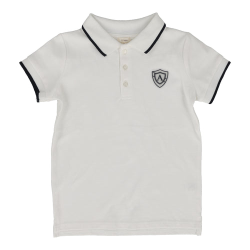 Lil Legs Boys Logo Polo - White