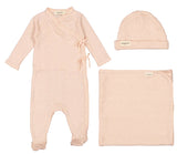 Marmar Wool Pointelle 3Pc Set - Sheer Rose