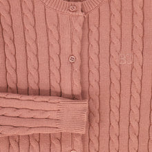 Load image into Gallery viewer, Bace Cable Knit Logo Cardigan - Mauve