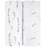 Ely's & Co. Crib/Toddler Sheet Forest Grey Leaves